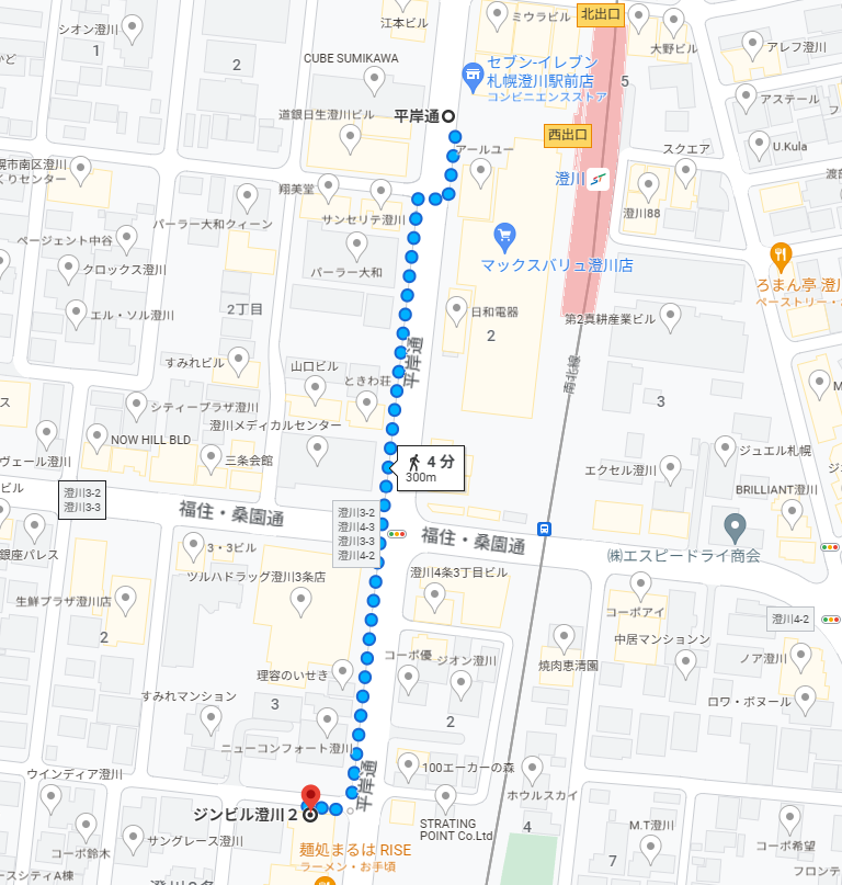 札幌市南区澄川３条３丁目４－５　ジンビル澄川Ⅱ２階